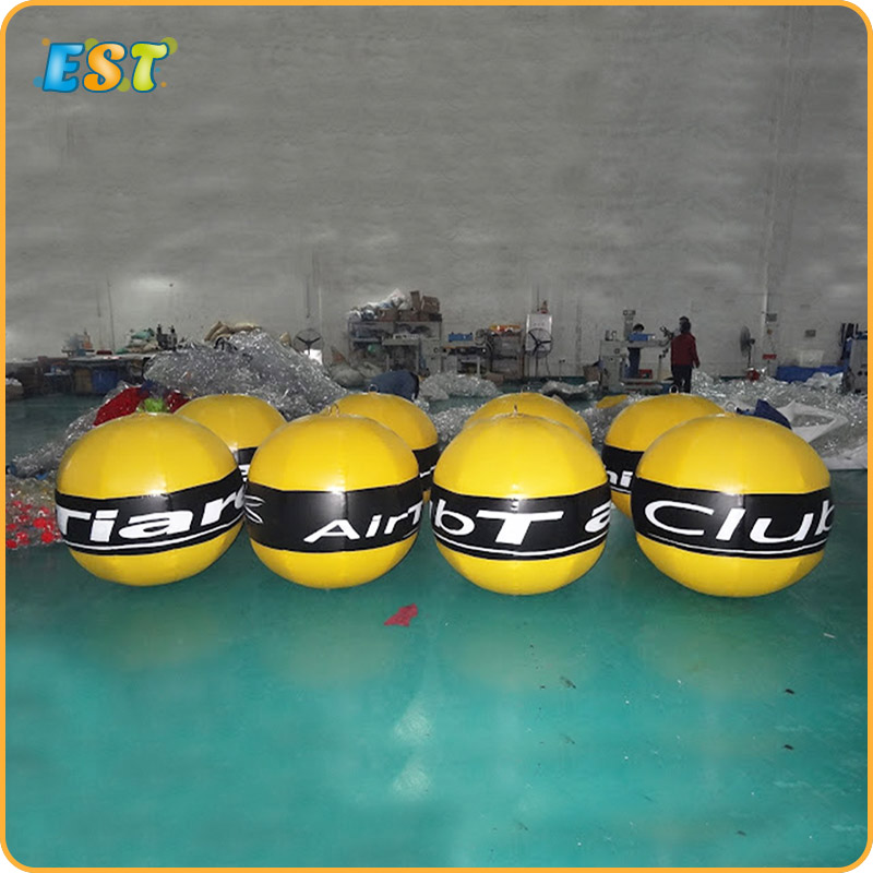 Portable inflatable water floating buoys with D-ring For Land/ water mark