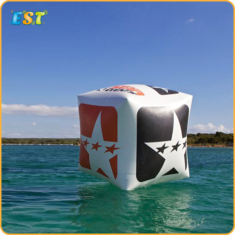Гигантский ПВХ белый морской плавающий надувной буй знак для безопасности воды