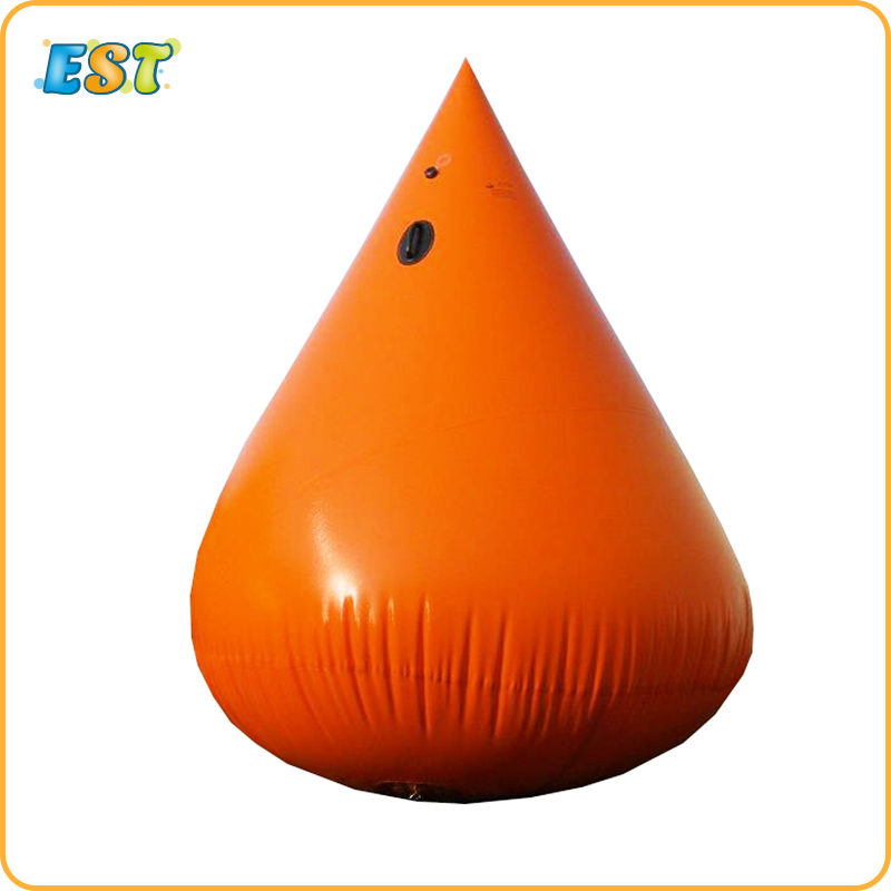 Impresión personalizada de boyas decorativas inflables naranjas para tierra / agua